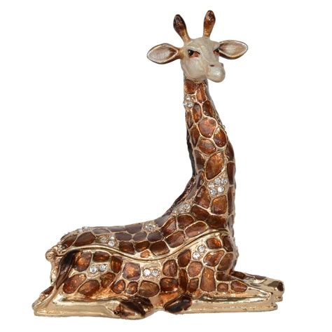 giraffe metal jeweled trinket box|Amazon.co.uk: Giraffe Jewellery Box.